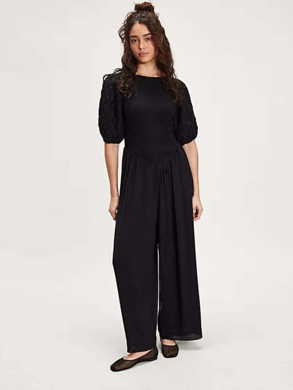 Free People Temperley Puff Sleeve Jumpsuit NWOT